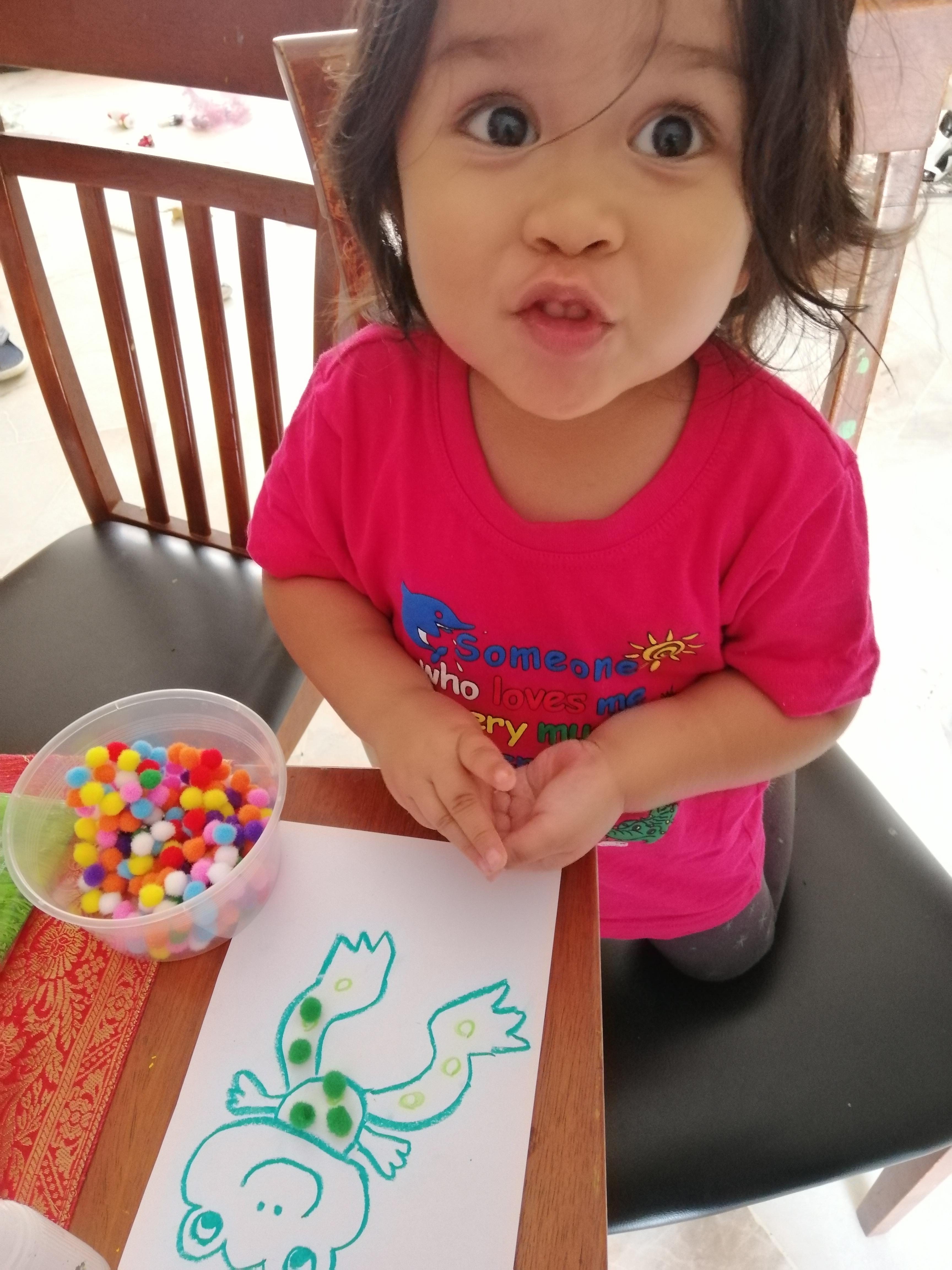 Aktiviti Homeschooling Pom Pom Craft Stay At Home Mama Stories Motherhood Beyond